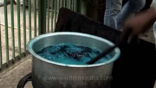 How cloth is dyed in India [upl. by Notanhoj]