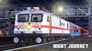 Indian Railways Train Simulator Pc Gameplay  Full Night Journey With Heavy Traffic [upl. by Eittak]