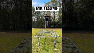 DOUBLE BACKFLIP ON THE WORLDS MOST DANGEROUS TRAMPOLINE 🤯 [upl. by Htennaj]