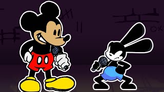 Oswald Vs Mickey Mouse Corrupted Defeat  Friday Night Funkin [upl. by Olin]