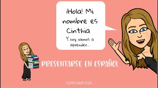 Presentarse en español🙋🏽‍♀️ A1 [upl. by Ynohta]