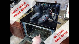 Heat Molding Ski Boots in My Home Oven DIY  Custom Fit for Wide Feet [upl. by Cave]