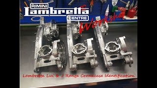 RLC Workshop  Lambretta Lui amp J Range crankcase identification Sub ITA [upl. by Dougal]