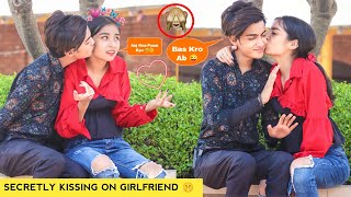 Secretly Kissing Prank On Girlfriend  Gone Romantic 🤫  Justin Romio [upl. by Enivid578]