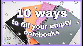 10 ways to fill your empty notebooks 📕 different notebook ideas [upl. by Wing]