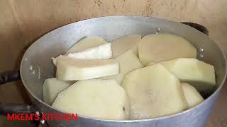 HOW TO MAKE POUNDED YAM [upl. by Ynnej519]