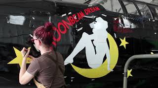 Northrop P61 Black Widow Receives Nose Art [upl. by Amal]