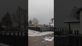 Snowfall 🌨️⛄poland europe sieradz yoytubeshorts shorts shortsvideo snowfall trending snow [upl. by Munford]