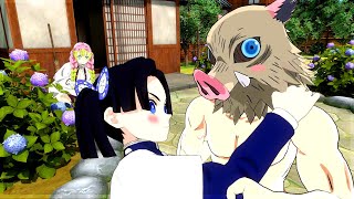 Inosuke and Aoi go on a date Demon Slayer VR [upl. by Hendon]