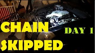 Cadillac CTS Repair After Timing Chain Failure  Day 1 [upl. by Siuqcram]