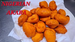 How to Make Akara Nigerian Bean Cakes akaraoku gingerakara [upl. by Yemane838]