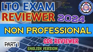 2024 LTO EXAM REVIEWER ENGLISH VERSION Part 1 [upl. by Sirapal]