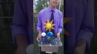 Solar eclipse Project  Science project  Class 8 Longbini Tokbi [upl. by Atteuqcaj]