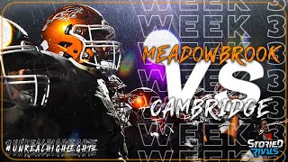 HIGH SCHOOL FOOTBALL  Meadowbrook vs Cambridge  HIGHLIGHT [upl. by Jephum]