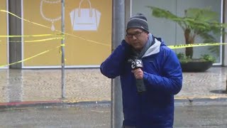 KTVU reporter fights whipping winds in San Francisco [upl. by Kcirdec]