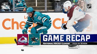 Avalanche  Sharks 1014  NHL Highlights 2023 [upl. by Atikram]