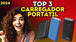 ⭐Os 3 Melhores Carregador Portátil  Power Bank em 2024 [upl. by Suiluj]