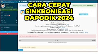 CARA CEPAT SINKRONISASI APLIKASI DAPODIK VERSI 2024  CARA MUDAH SINKRONISASI APLIKASI DAPODIK 2024 [upl. by Anib]