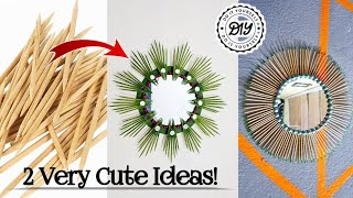 2 Very Beautiful Ideas Made From Toothpicks toothpick sticks craft idea [upl. by Anerbes]