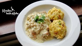 Kerstins heiße Küche Eierschwammerlsoße und Semmelknödel  Pfifferlinge Rezept [upl. by Htidirrem]