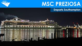 MSC Preziosa departs Southampton 04102024 [upl. by Kenwee303]