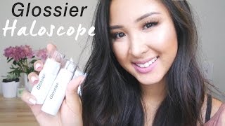 FIRST IMPRESSIONS Glossier Haloscope Dew Effect Highlighter  CampC [upl. by Lacy]