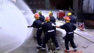 Industrial Fire Brigades Hoselines and Master Streams from Action Training Systems [upl. by Ellehsyt752]