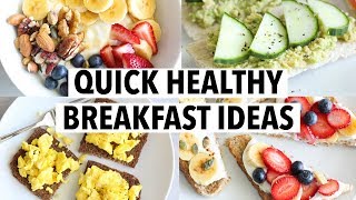 5 QUICK HEALTHY BREAKFASTS FOR WEEKDAYS  less than 5 min easy recipe ideas [upl. by Nica701]