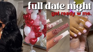 FULL DATE NIGHT GRWM FOR A SPECIAL DAY 💋 Quickweave nails toes etc [upl. by Margeaux]