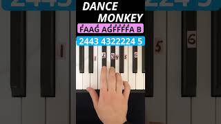 Dance Monkey On PianoPart5👀🎵🎹😎👍🕺🏻Easy piano tutorial shorts pianotutorial piano [upl. by Farlie]