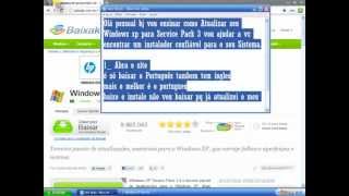 Como atualizar seu windows XP para Service Pack 3 [upl. by Maclaine]