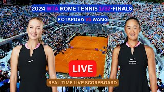 Anastasia Potapova Vs Xiyu Wang LIVE Score UPDATE Today Womens Tennis 2024 WTA Rome 132Finals [upl. by Iniretake97]