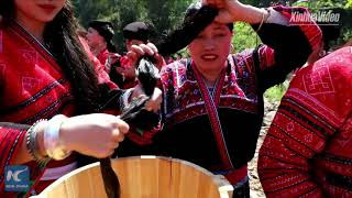 The secret of black and long hair for Yao girls in Chinas Guangxi [upl. by Luhey924]