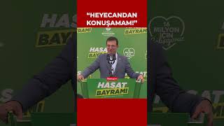 İmamoğlundan quotSayın Cumhurbaşkanımızquot yazılı pankart taşıyan yurttaşa Heyecandan konuşamam sonraquot [upl. by Hebbe]