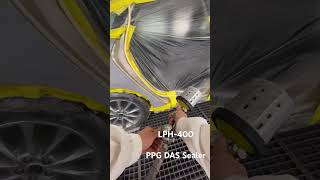 Sealer application  LPH 400 iwata spraypaint spraygun 3m paint bodytech detailing carpaint [upl. by Ityak522]