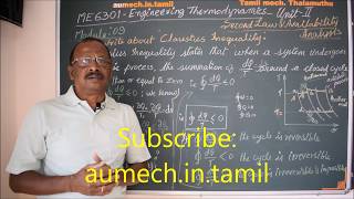 Clausius Inequality  M09  Engineering Thermodynamics in Tamil [upl. by Placida]