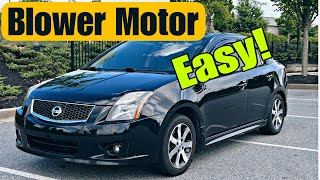 How To Replace Blower Motor 20072012 NISSAN SENTRA blower motor replacement [upl. by Lak]