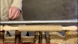 Tutorial  Lavori in legno al tornio artigianale  Mattarello taglia pasta  Tindaro Stracuzzi [upl. by Ocram837]