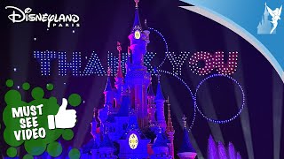 ✨ Final THANK YOU with drones from Disneyland Paris at the end of the 30th Anniversary 2023 [upl. by Hsihsa]