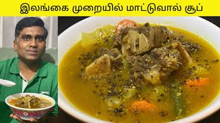 இலங்கை முறையில் ஆரேக்கியமான மாட்டுவால் சூப்  Healthy OXTAIL SOUP  Mattu Vaal Soup  Beef Tail [upl. by Atnas641]