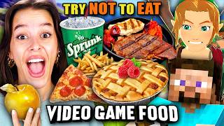 Try Not To Eat  Iconic Video Game Food GTA Pokemon Minecraft [upl. by Swagerty]