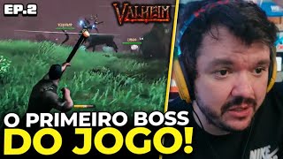 MATANDO O PRIMEIRO BOSS NO VALHEIM 2  CORTES DO GAULES [upl. by Mareah]