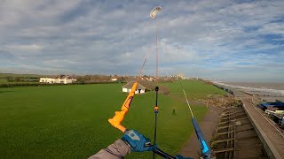 Insanity Kitelooping above rooftop height over land  Kite landboarding extreme winter session😍😍🪁🪁🛹 [upl. by Annabela458]