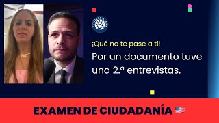 Por un documento no pase mi primera entrevista  Ciudadanía 2023 [upl. by Nitsraek]