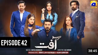 Aafat Drama Episode 42 Eng Sub Drama Review Laiba Khan Ali abbas Hiba Aziz 22 November 2024 [upl. by Dreeda]