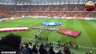 HYMN POLSKI przed meczem Jagiellonii Białystok z Rakowem Częstochowa 10112024 [upl. by Morton]