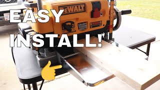 Install This Thickness Planer Table and Eliminate Snipe dewalt dewaltthicknessplaner [upl. by Nyram83]