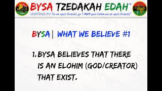 BYSA  WHAT WE BELIEVE  1  10 12 24 [upl. by Cowey]