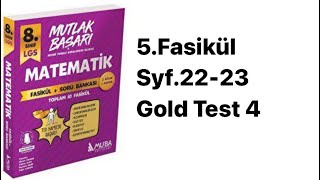 8SINIF MUBA 5FASİKÜL S2223 GOLD TEST 4 [upl. by Etsyrk17]