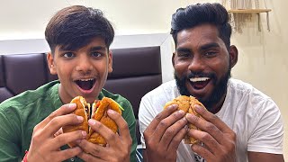 Burger eating challenge Yash vs Ajay [upl. by Kirwin]